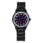 Purple galaxy Stainless Steel Round Watch