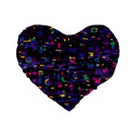 Purple galaxy Standard 16  Premium Flano Heart Shape Cushions