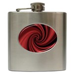 Elegant red twist Hip Flask (6 oz)
