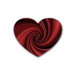 Elegant red twist Rubber Coaster (Heart) 