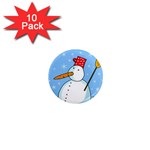 Snowman 1  Mini Magnet (10 pack) 