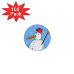 Snowman 1  Mini Buttons (100 pack) 