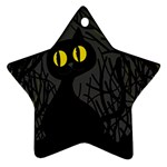 Black cat - Halloween Ornament (Star) 