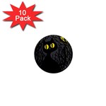 Black cat - Halloween 1  Mini Magnet (10 pack) 