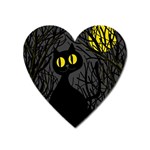 Black cat - Halloween Heart Magnet