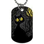 Black cat - Halloween Dog Tag (One Side)