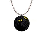 Black cat - Halloween Button Necklaces
