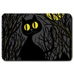 Black cat - Halloween Large Doormat 