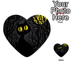Black cat - Halloween Multi-purpose Cards (Heart) 
