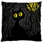 Black cat - Halloween Large Cushion Case (Two Sides)
