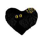 Black cat - Halloween Standard 16  Premium Heart Shape Cushions