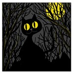 Black cat - Halloween Large Satin Scarf (Square)