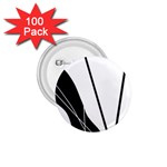 White and Black  1.75  Buttons (100 pack) 