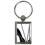 White and Black  Key Chains (Rectangle) 