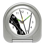 White and Black  Travel Alarm Clocks