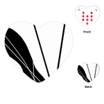 White and Black  Playing Cards (Heart) 