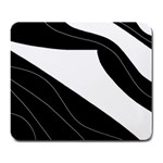 White and black decorative design Large Mousepads