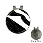 White and black decorative design Hat Clips with Golf Markers
