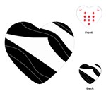 White and black decorative design Playing Cards (Heart) 