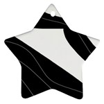 White and black decorative design Star Ornament (Two Sides) 