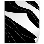 White and black decorative design Canvas 16  x 20  