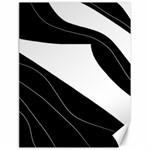 White and black decorative design Canvas 18  x 24  
