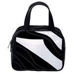 White and black decorative design Classic Handbags (One Side)