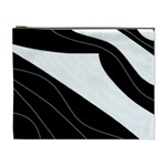 White and black decorative design Cosmetic Bag (XL)