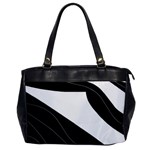 White and black decorative design Office Handbags