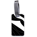 White and black decorative design Luggage Tags (One Side) 