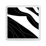 White and black decorative design Memory Card Reader (Square) 