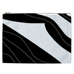 White and black decorative design Cosmetic Bag (XXL) 