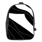 White and black decorative design School Bags (XL) 
