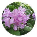 Purple Rhododendron Flower Magnet 5  (Round)
