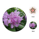Purple Rhododendron Flower Playing Cards (Round) 