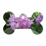 Purple Rhododendron Flower Dog Tag Bone (One Side)
