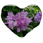 Purple Rhododendron Flower Large 19  Premium Heart Shape Cushions