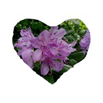 Purple Rhododendron Flower Standard 16  Premium Flano Heart Shape Cushions