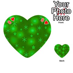 Green Xmas design Playing Cards 54 (Heart)  from UrbanLoad.com Front - Heart8