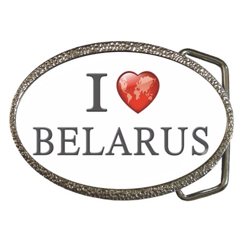 LoveBelarus Belt Buckle from UrbanLoad.com Front