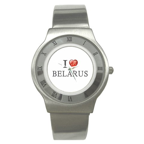 LoveBelarus Stainless Steel Watch from UrbanLoad.com Front