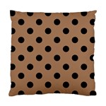 Polka Dots - Black on French Beige Standard Cushion Case (Two Sides)