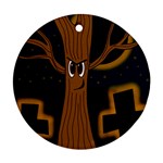 Halloween - Cemetery evil tree Ornament (Round) 