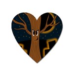 Halloween - Cemetery evil tree Heart Magnet