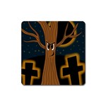 Halloween - Cemetery evil tree Square Magnet