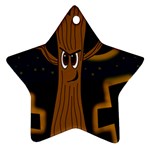 Halloween - Cemetery evil tree Star Ornament (Two Sides) 