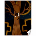 Halloween - Cemetery evil tree Canvas 12  x 16  