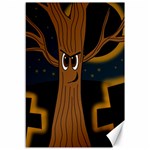 Halloween - Cemetery evil tree Canvas 12  x 18  