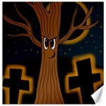 Halloween - Cemetery evil tree Canvas 16  x 16  