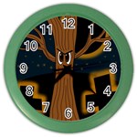 Halloween - Cemetery evil tree Color Wall Clocks